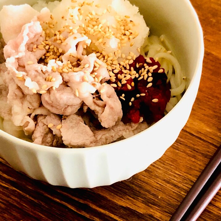 豚しゃぶの梅おろしうどん
